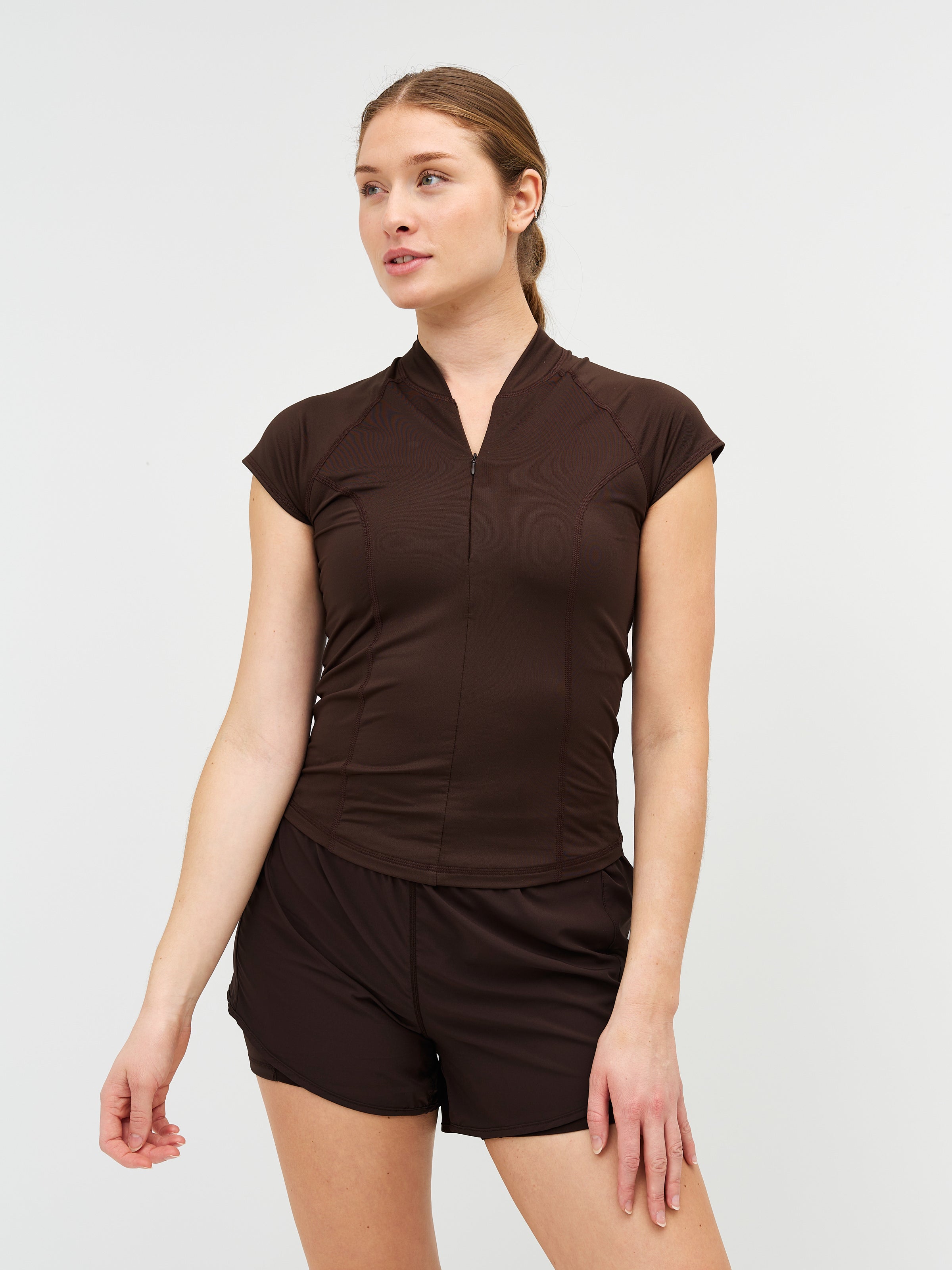Daphne Half Zip Tee