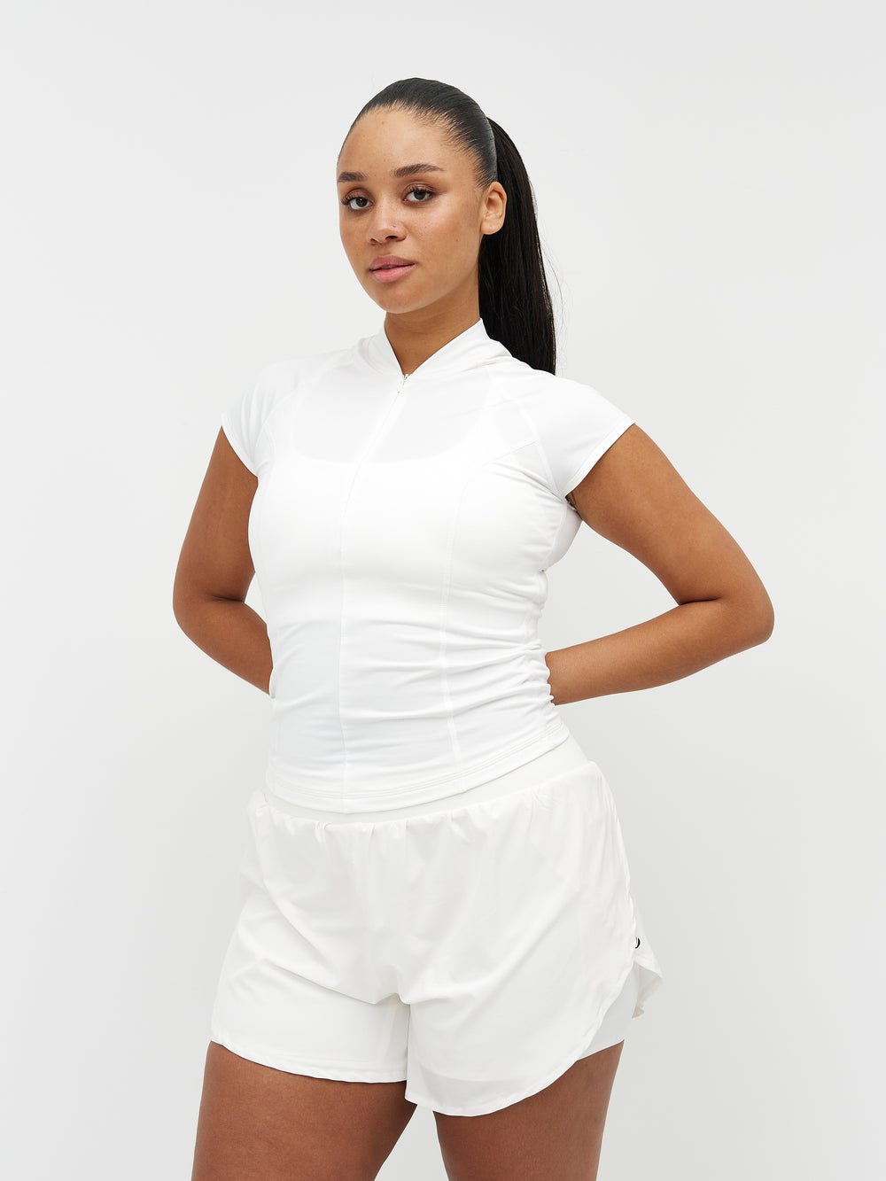 Daphne Half Zip Tee